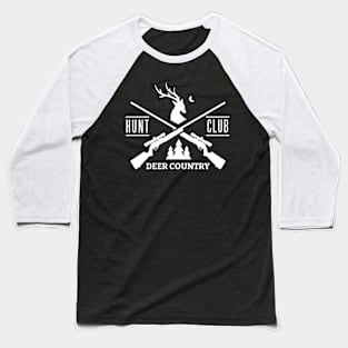 Hunt Club Deer Country Baseball T-Shirt